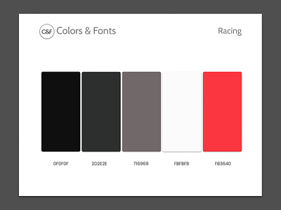 Colors & Fonts - Racing