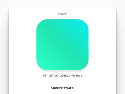 Colors & Fonts - Fluor app branding clean color colorsandfonts design figma fluor fonts gradient identity illustration minimal palette simple typography ui ux web website