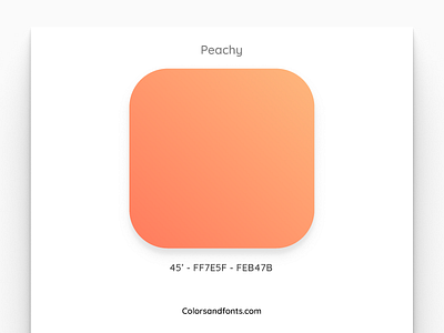 Colors & Fonts - Peachy app branding clean color colorsandfonts design figma fonts gradient identity illustration minimal palette peachy simple typography ui ux web website