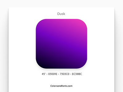 Colors & Fonts - Dusk app branding clean color colorsandfonts design dusk figma fonts gradient identity illustration minimal palette simple typography ui ux web website