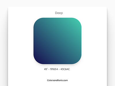 Colors & Fonts - Deep app branding clean color colorsandfonts deep design figma fonts gradient identity illustration minimal palette simple typography ui ux web website