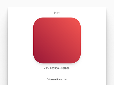 Colors & Fonts - Hot app branding clean color colorsandfonts design figma fonts gradient hot identity illustration minimal palette simple typography ui ux web website