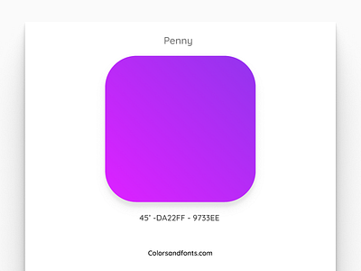 Colors & Fonts - Penny app branding clean color colorsandfonts design figma fonts gradient identity illustration minimal palette penny simple typography ui ux web website