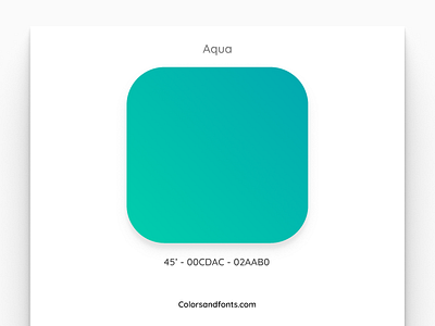 Colors & Fonts - Aqua app aqua branding clean color colorsandfonts design figma fonts gradient identity illustration minimal palette simple typography ui ux web website