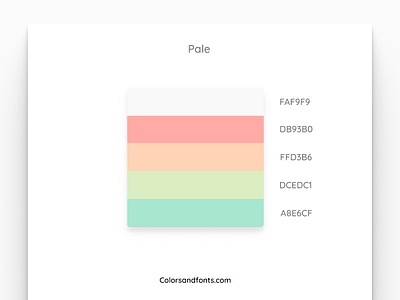 Colors & Fonts - Pale app branding clean color colorsandfonts design figma fonts gradient identity illustration minimal pale palette simple typography ui ux web website