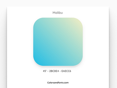 Colors & Fonts - Malibu app branding clean color colorsandfonts design figma fonts gradient identity illustration malibu minimal palette simple typography uiux web website