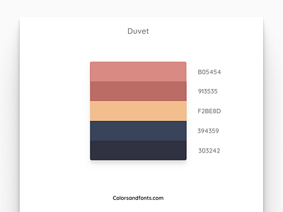 Colors & Fonts - Duvet