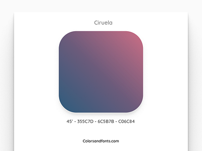 Colors & Fonts - Ciruela