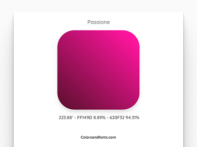 Colors & Fonts - Passione app branding clean color colorsandfonts design disco figma fonts gradient identity illustration minimal palette passione simple typography uiux web website