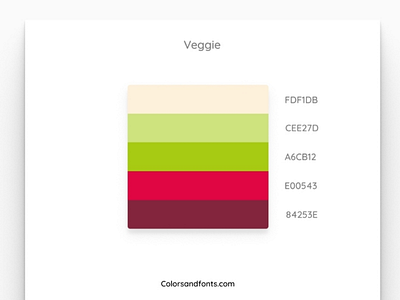 Colors & Fonts - Veggie