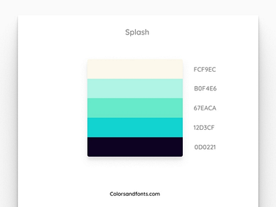 Colors & Fonts - Splash app branding color colorsandfonts design fonts gradient illustration illustrator logo minimal palette simple type typogaphy typography ui ux web website