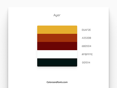Colors & Fonts - Ayer app branding color colorsandfonts design fonts identity illustration illustrator logo minimal palette simple type typogaphy typography ui ux web website