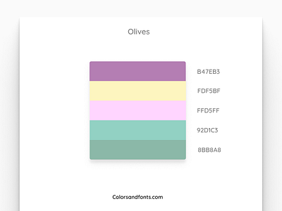 Colors & Fonts - Pastel