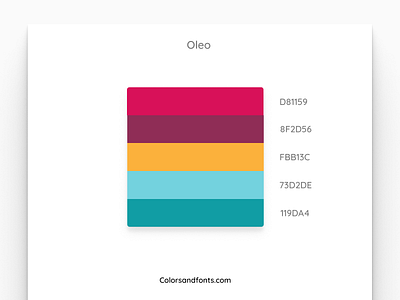 Colors & Fonts - Oleo