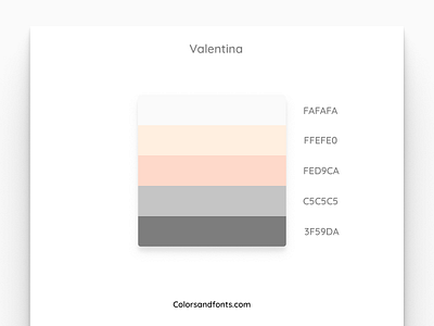 Colors & Fonts - Valentina clean cold color color palette color scheme design figma palette soft ui ux web