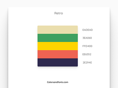 Colors & Fonts - Retro clean color color picker design illustration old oldschool palette simple typography ui web website