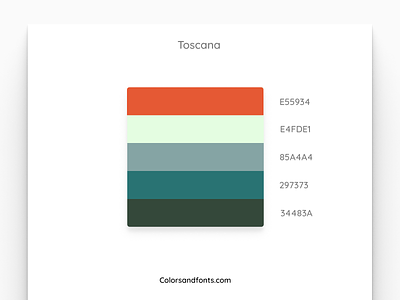 Colors Fonts - Toscana color color scheme colores palette toscana website