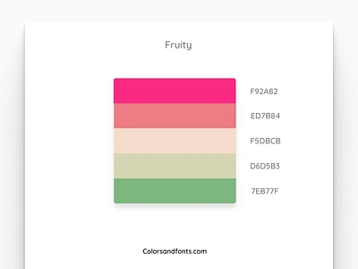 Colors & Fonts - Fruity branding bright clean design figma fruit illustration fruits and vegetables online fruity ui web website