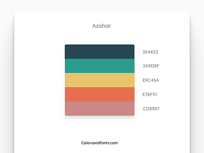 Colors & fonts - Azahar azahar color palette design hues off scheme web