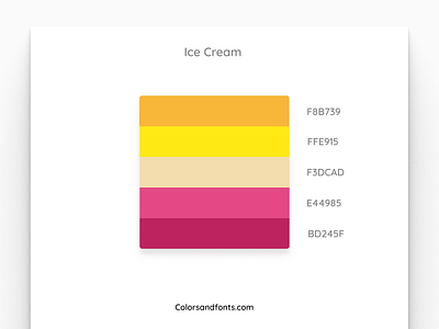 Colors & Fonts - Ice Cream