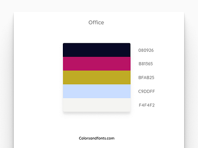 Colors & Fonts - Office cold colores colour contrast office palette