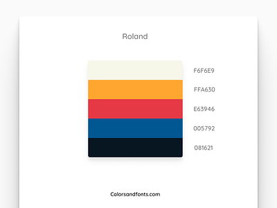 Colors & Fonts - Roland colores cool design fresh palette roland warm web wierd