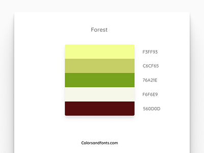 Colors & Fonts - Forest