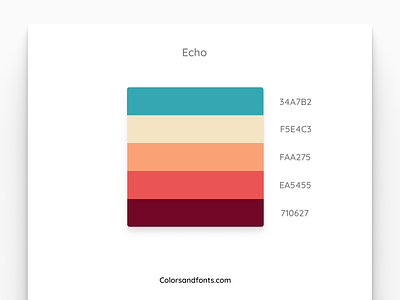 Colors & Fonts -Echo color palette color scheme colors echo fun illustration palette web