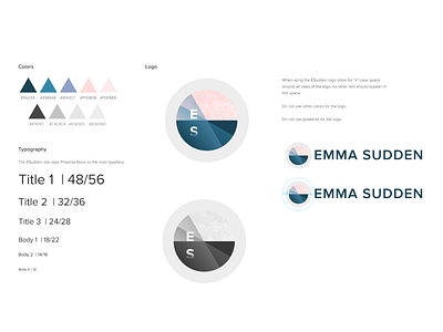 Emma Sudden Style Guide branding design logo minimal typography vector web website