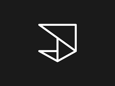 Personal monogram black white geometric innovation minimalist monogram personal brand personal logo triangle
