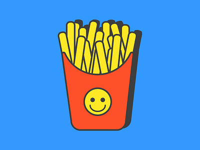 French fries adobe illustrator art cartoon digitalart flat design food french fries illustration