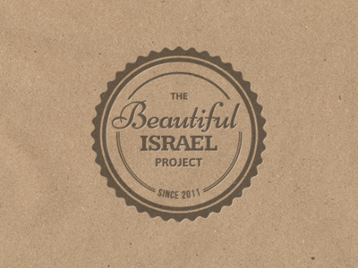 The Beautiful Israel Project brown craft paper giveaways hand made israel kits logo project stamp tourism
