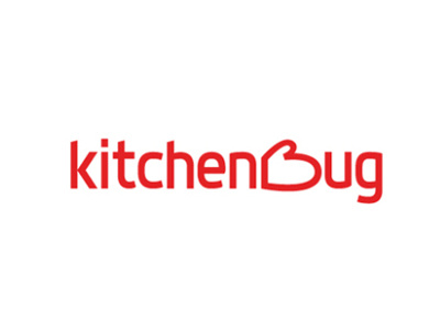 Kitchenbug logo bug culinary food glove kitchen logo nutrition recipes wordpress plugin