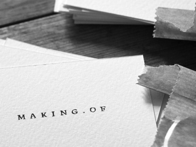 Studio Making Of business card logo natural studio wood free paper