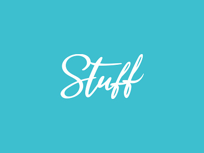 stuff logo application branding calligraphy getting things done logo design marketplace startup tasks