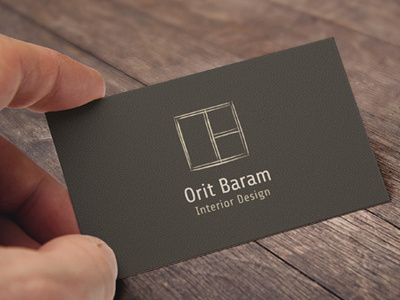 Orit Baram [OB] Interior Design branding business card initials interior design israel logo window