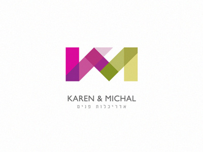 Karen & Michal / Interior Design architects initials interior design israel logo