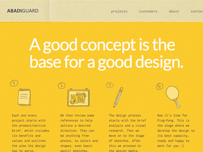 AbadiGuard concept graphic design one page portfolio website