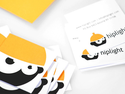 hiplight application branding business card character content logo rating sharing side bar social yellow