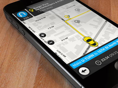 evernav application car directions gps gui iphone map mobile navigation ui user interface