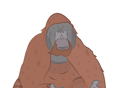 Orangutan animal ape drawing illustration orangutan vector zoo