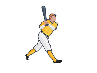 Hitter athlete babe ruth baseball baseball bat baseball cap baseball player illustration illustrator mlb vector