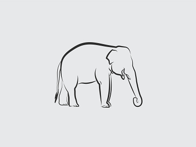 30 Day Challenge #2 30 day challenge ai asian elephant elephant illustration illustrator inktober vectober vector
