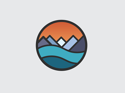 Drawing Challenge #20 badge icon illustrator inktober mountains vector