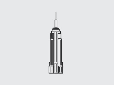 Drawing Challenge #28 empire state empire state building illustrator inktober new york nyc vector
