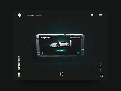 Website portfolio preview 3d app design futuristic futuristic ui mobile ui playmobil porsche uiux webgl