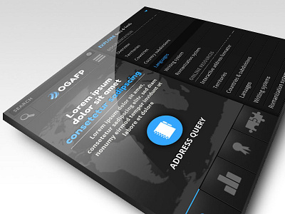 Mobile Ui dark design icons interactive mobile web