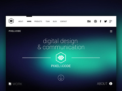 pixelundcode Landingpage clean interface light minimalisitic portfolio ui ux website