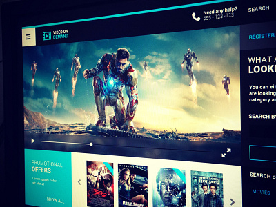 VOD Trailer digital player portal ui ux video vod webapp webdesign