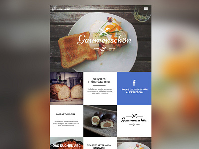 Gaumenschoen - food blog app blog food responsive typo3 ui ux webdesign